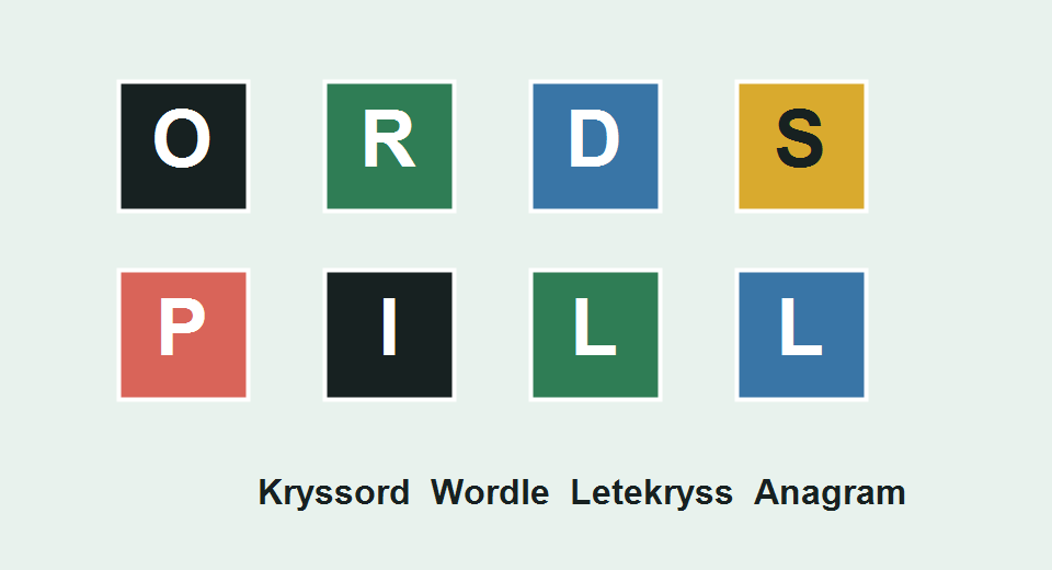 Bokstavbrikker for kryssord, Wordle, letekryss og anagram
